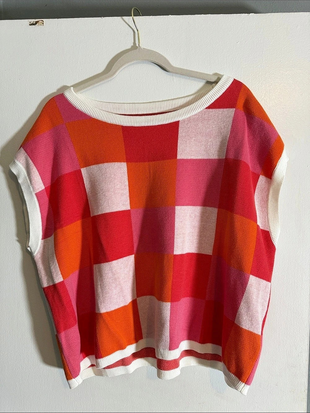 Color Block Knit Top XL Like New